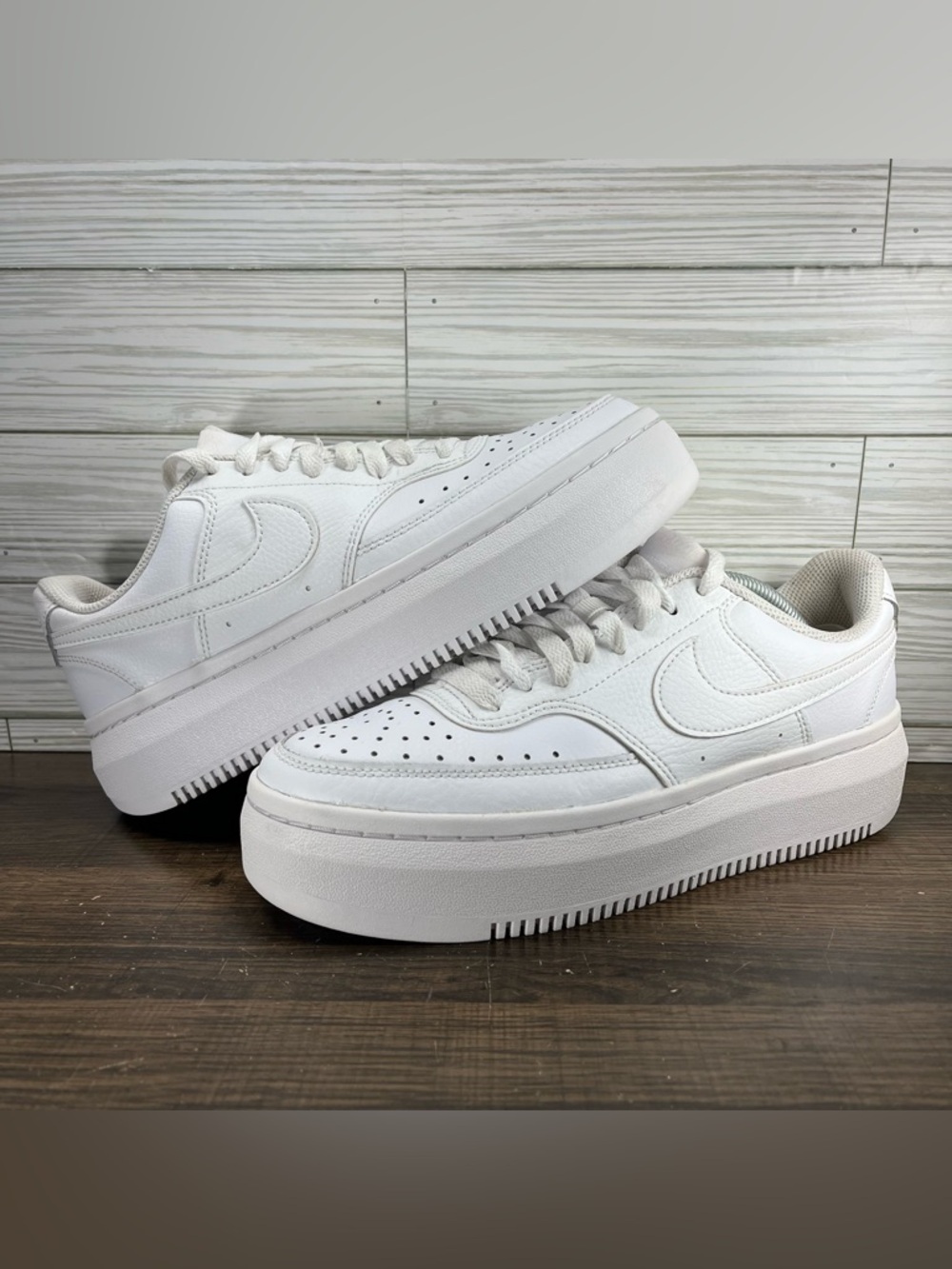 Nike Court Vision Alta Women’s Triple White Shoes - Women’s Size 8.5 - Picture 3 of 10